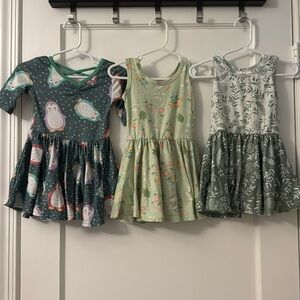 (3) Dot Dot Smile dress. Size 12/24 M Bundle